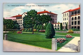 United States Veterans Home Bay Pines St Petersburg  FL Linen Postcard M2 - £3.07 GBP