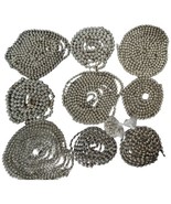 Lot of 9 Vintage Mid Century Silver Mercury Glass Bead Garlands Christma... - $320.59 CAD