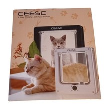 CEESC 4 Way Rotary Locking Cat Kitten Door Black Safety Size Large READ ... - £11.14 GBP