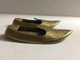 Pair of Vintage Brass Indian Religious Shoes Khussa Jutti Cigarette Asht... - £11.13 GBP