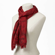 Global and Vine   Scarf    Red Paisley 20.8 by 68 inches NWT - $15.80