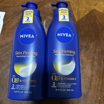 (2 pack) NIVEA Skin Firming Body Lotion  w/ Q10 &amp; Vitamin C, Dry Skin Lo... - £11.43 GBP