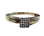 Diamond Women&#39;s Cluster ring 10kt Yellow Gold 406212 - £159.04 GBP