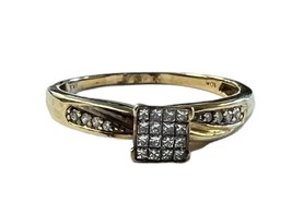 Diamond Women&#39;s Cluster ring 10kt Yellow Gold 406212 - £159.45 GBP