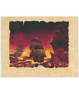 Limited Edition Art of Disney Parks Pirates of the Caribbean Ships Print... - $29.69