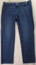 J. Jill Boyfriend Jeans Womens Size 14 Blue Denim Slim Fit Straight Leg Pockets - £17.54 GBP