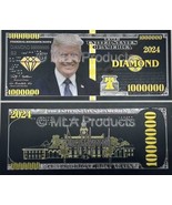 ✅ Donald Trump 2024 Presidential Black Diamond Million Bill w Sleeve and... - £7.77 GBP
