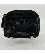 BRIGHTON HEART COIN PURSE Black Snake Skin Design LEATHER  Classic Style - $12.00