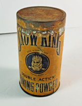 Vintage Snow King Double Action Baking Powder Advertising Tin 10oz Adver... - $29.69