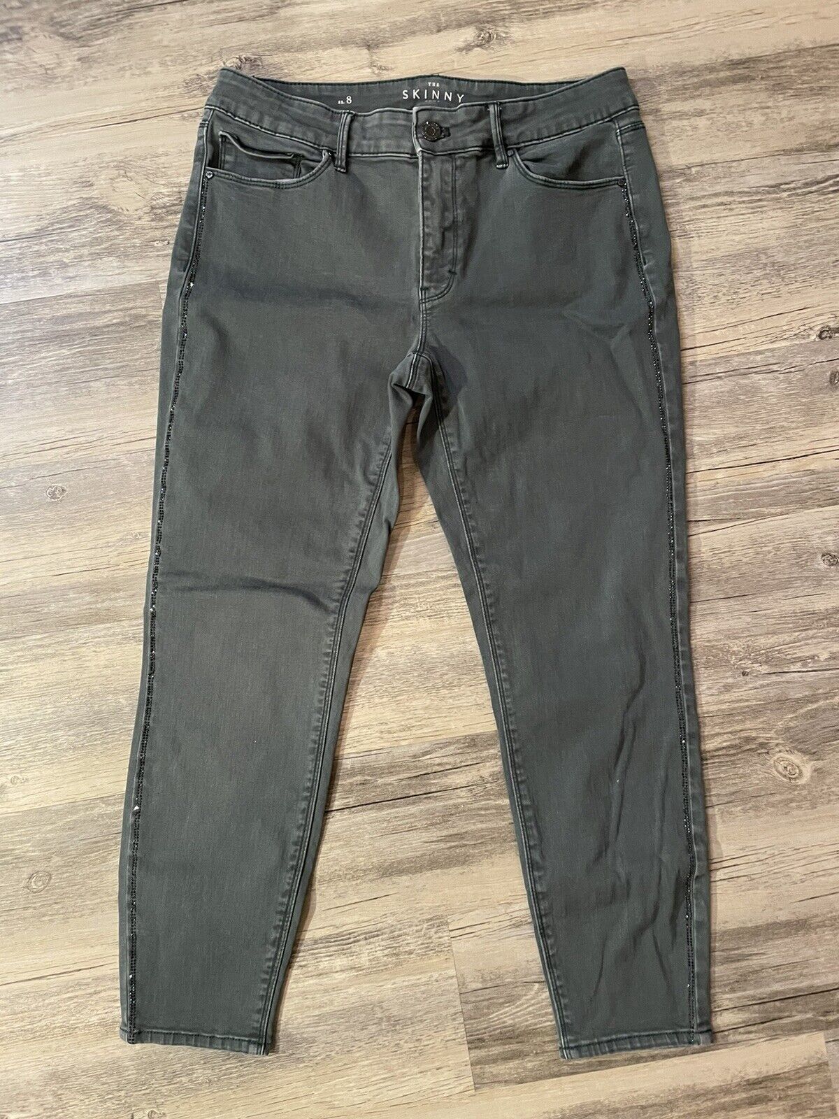 Primary image for White House Black Market The Skinny Crop Jeans Size 8 Designer Bling 30x25