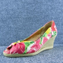 LifeStride Women Peep Toe Heel Shoes Multicolor Fabric Size 9 Wide - £19.78 GBP