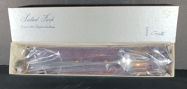 Vintage Gerity Clover Extra Large  12&quot; SALAD SERVING FORK Silver Plate H... - $289.21 MXN