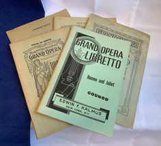 Antique Opera Libretto Playbill Book Lot Romeo &amp; Juliet Jongleur de Notre Dame - £23.70 GBP