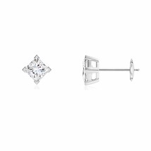 ANGARA Princess-Cut Lab-Grown Diamond Stud Earrings in 14K Gold (3.9mm, 0.67 Ct) - £625.17 GBP
