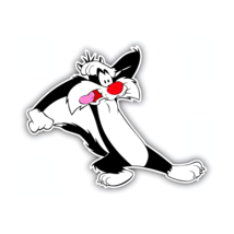 Sylvester Cat Scared Cartoon Sticker Vinyl Decal Waterproof ''SIZES'' - $4.50 - $18.00