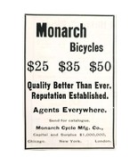 Monarch Cycle Mfg Co Bicycles 1899 Advertisement Victorian Quality Bikes... - $19.99