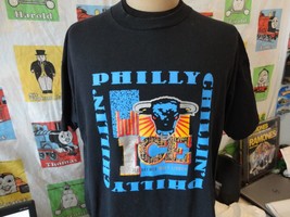 Vintage 90&#39;s Schlitz Bull Ice Philly Chillin Beer Malt Liquor T Shirt XL - $74.24