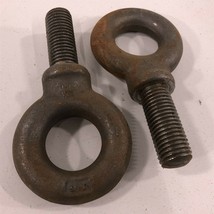 (2) 1&quot; Thread Eye Bolts 1.5&quot; Opening J-6 - Lot of 2 - £39.49 GBP