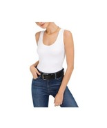 Bar III Womens M Bright White Seamless Scoop Neck Tank Top Bodysuit NWD ... - $26.87 CAD