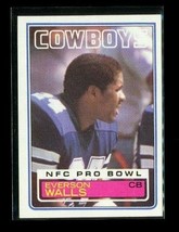 Vintage 1983 Topps Nfc Pro Bowl Football Card #55 Everson Walls Dallas Cowboys - £3.85 GBP