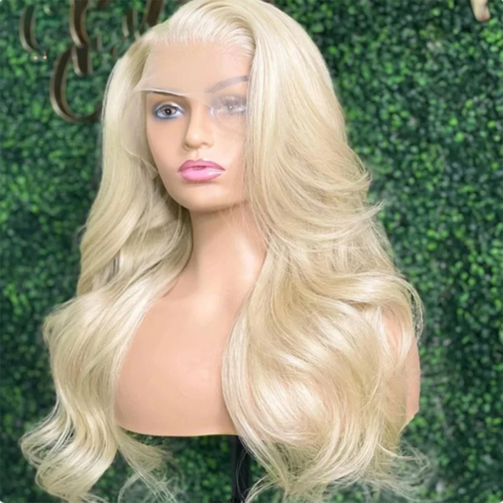 RONGDUOYI Blonde Natural Wave Synthetic Wig Long Wavy Natural Hairline 6 - £48.26 GBP+
