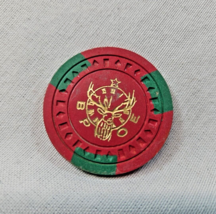 Vintage BPOE Benevolent Protection of Elks Poker Chip Gateway 2411 Green... - £7.74 GBP