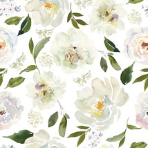 Veelike 17.7&quot;×118.1&quot; Peel And Stick Floral Wallpaper For Bedroom Vintage - £31.96 GBP