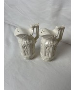 Vintage Salt And Pepper Shakers, White Ceramic Apostles Pitcher - £11.03 GBP