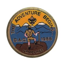 Boy Scouts Of America 1988 Camporee Camping Club Lapel Hat Pin Pinback - £4.75 GBP
