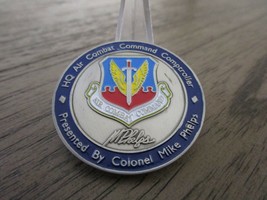 USAF Headquarters Air Combat Command Controller COL Mike Phelps Challenge Coin  - £15.00 GBP