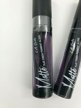 2X LA Girls Matte Flat Finish Pigment Gloss 846 Black Currant Rich Purple Violet - £7.94 GBP