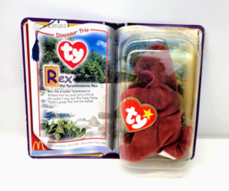 Ty McDonalds Dinosaur Trio Rex The T-Rex Teenie Beanie Baby Rare 2000 NEW - £7.16 GBP