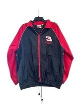 Winners Circle Dale Earnhardt 3 Black &amp; Red Windbreaker Jacket Size XL - £25.43 GBP