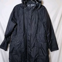 Eddie Bauer Woman XXL Weatheredge Thermore Removable Lin Hood Black Jack... - $28.95