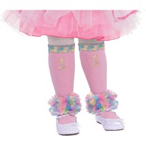 1st Birthday Baby Girl Pink Rainbow Leg Warmers Party Outfit Ages 1+ New... - £4.64 GBP