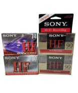 Sony HF Cassette Tapes 3-90 Minute Tapes 1-74 Min Slide Case - £23.29 GBP