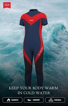 HEVTO Hero II Kids Wetsuit Size 10 (K22-Red) 3/2mm Neoprene Full Wetsuit... - $15.83