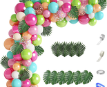 Tropical Balloons Arch Garland Kit 124Pcs , Green Hot Pink Rose Gold Con... - $22.78