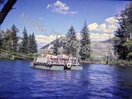 1963 Menor&#39;s Ferry Crossing at Jackson Hole Wyoming 35mm Slide - £4.35 GBP