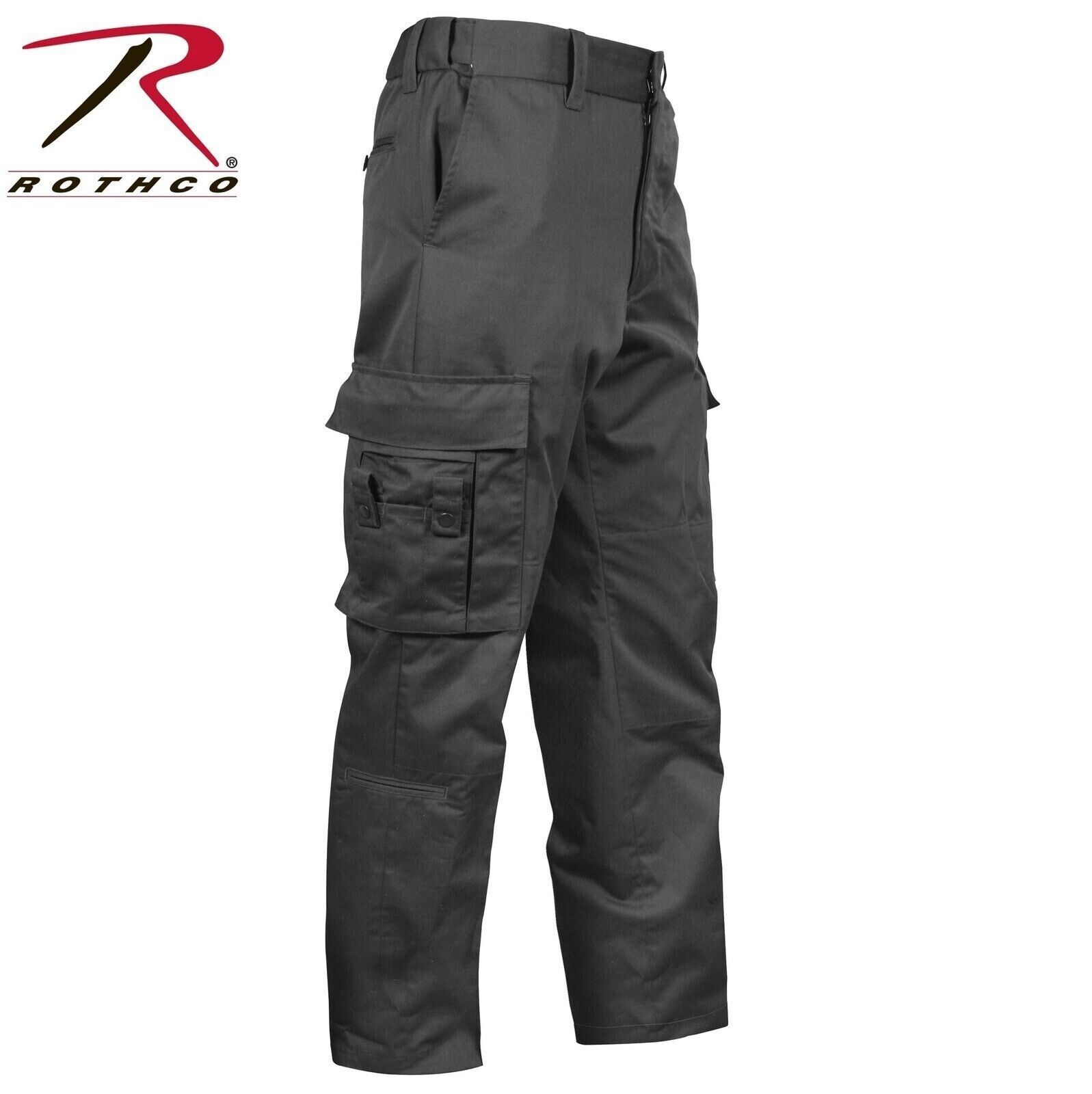 NE BLACK EMS EMT PARAMEDIC MEDIC WORK CARGO 9 POCKET PANTS MENS XL - $30.95