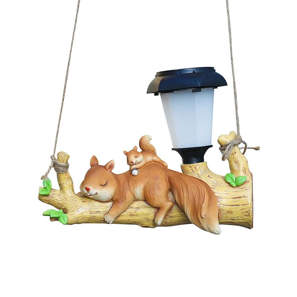 Solar Decorative Lamp   Statue Squirrel Sloth LED Wall Lamp Creative Waterproof  - £201.49 GBP