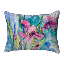 Betsy Drake Pink Iris Extra Large Zippered Pillow 20x24 - £48.49 GBP