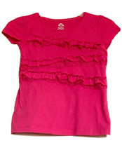 365 Kids From Garanimals Pink Ruffle Designed T-Shirt/ Tee Size 8 - £10.51 GBP
