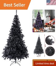 Elegant 6 Ft Black  Tree with 1000 Tips - Effortless Holiday Charm - $74.99