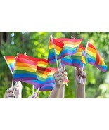 Rainbow Pride 4x6 Inch Stick Flag - 12 Pack - $21.50