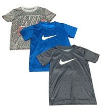 Nike Boys Set Of 3 Short Sleeve Athletic Shirts Size 4 ( Lot 116) - £17.76 GBP