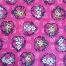 Disney Springs Creative Flannel Fabric 18&quot;x42&quot; Frozen Elsa Anna Sisters Set Hear - £2.28 GBP