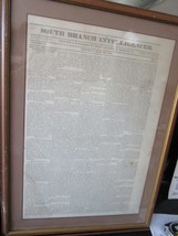 4 Compatible with Antique 1830s Framed Pages of The South Branch Intelligencer - $208.73