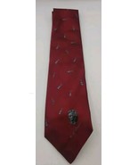 Creativ Fashion Vienna Silk Neck Tie Mozart Violins Musical Notes Red - $19.22 CAD