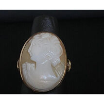 Authenticity Guarantee

LARGE YELLOW GOLD &amp; CARVED SHELL CAMEO RING SIZE... - $884.48 CAD